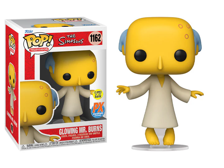 1162 The Simpsons - Mr. Burns (Glowing) PX Previews Exclusive