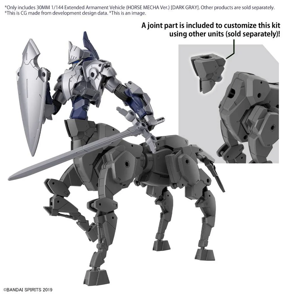 30 Minute Missions #16 EXA Vehicle (Dark Gray Horse Mecha Ver.) 1/144 Scale Model Kit - Image 14