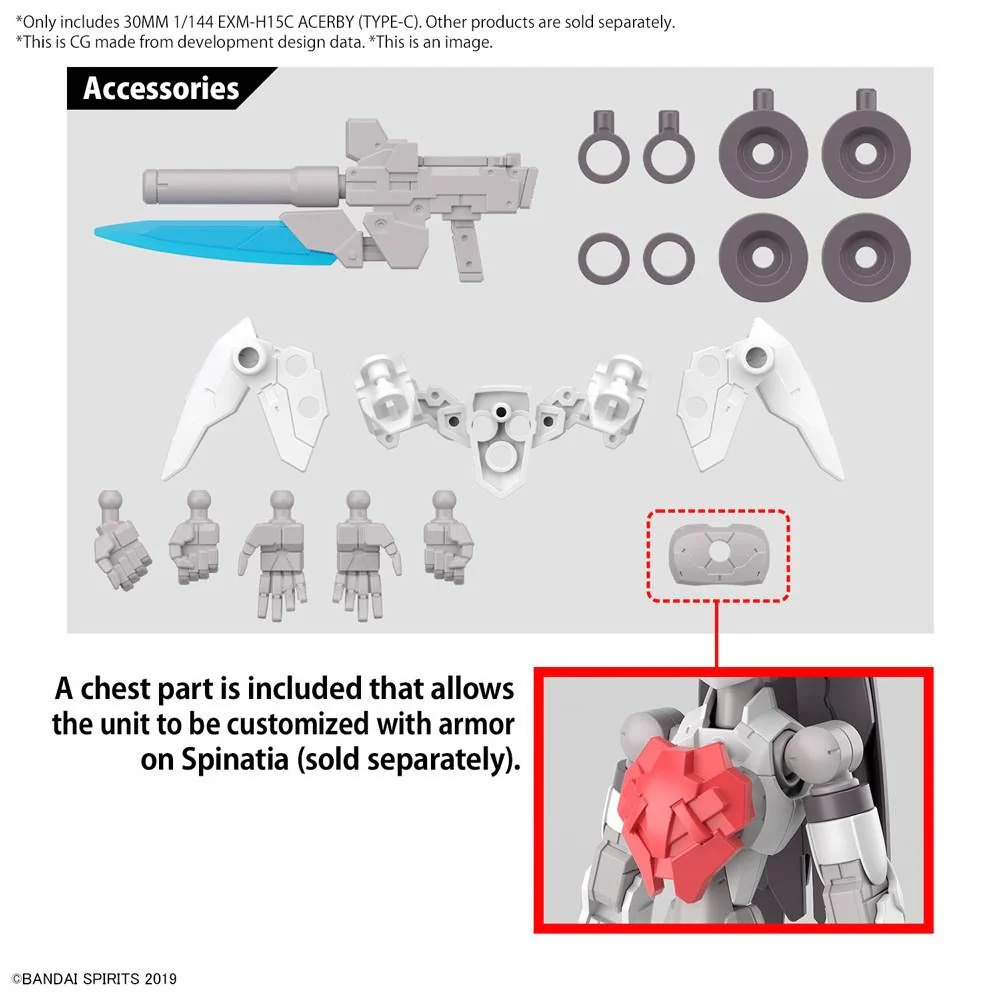 30 Minute Missions #56 EXM-H15C Acerby (Type C) 1/144 Scale Model Kit - Image 14