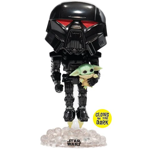 488 Star Wars The Mandalorian: Dark Trooper with Grogu Glow-in-the-Dark Exclusive - Image 2