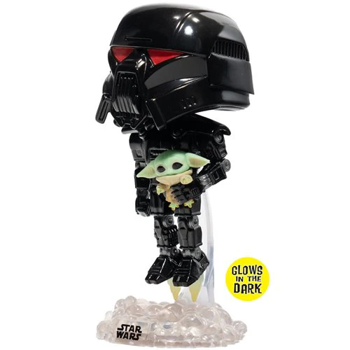 488 Star Wars The Mandalorian: Dark Trooper with Grogu Glow-in-the-Dark Exclusive - Image 3