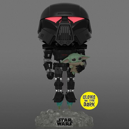 488 Star Wars The Mandalorian: Dark Trooper with Grogu Glow-in-the-Dark Exclusive - Image 7