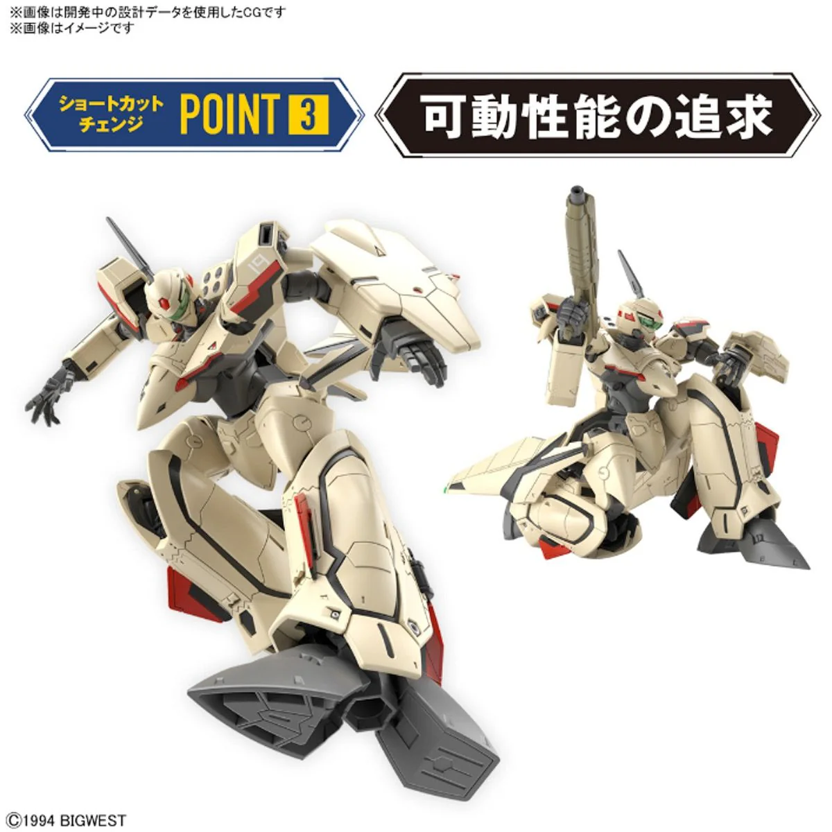 HG Macross Plus YF-19 Isamu Dyson Machine 1/100 Scale Model Kit - Image 12