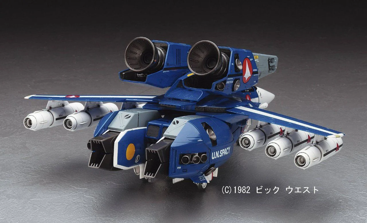 "Macross" VF-1J SUPER VALKYRIE w/RMS-1 Max & Milia 1/48 Model Kit - Image 3