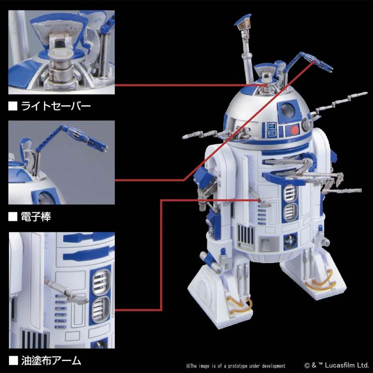 R2-D2 (Rocket Booster Ver.) 1/12 Scale Model Kit - Image 4