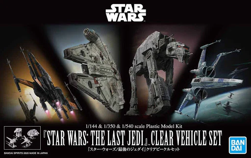 Star Wars The Last Jedi Clear Vehicle 1/144 & 1/350 & 1/540 Scale Model Kit
