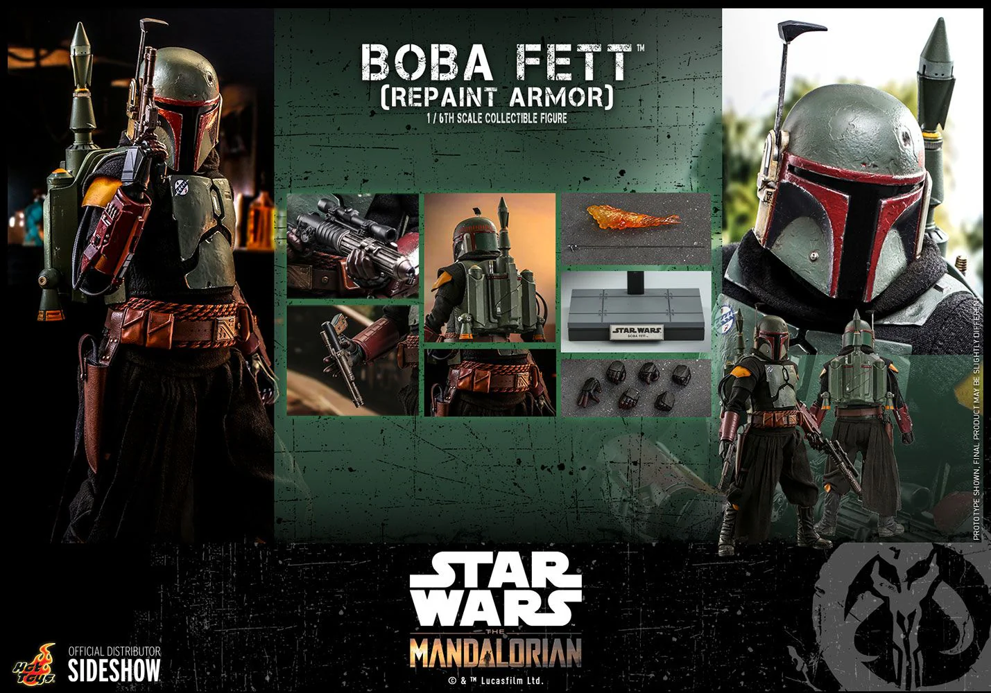 Star Wars The Mandalorian: Boba Fett (Repaint Armor) TMS055 - Image 4