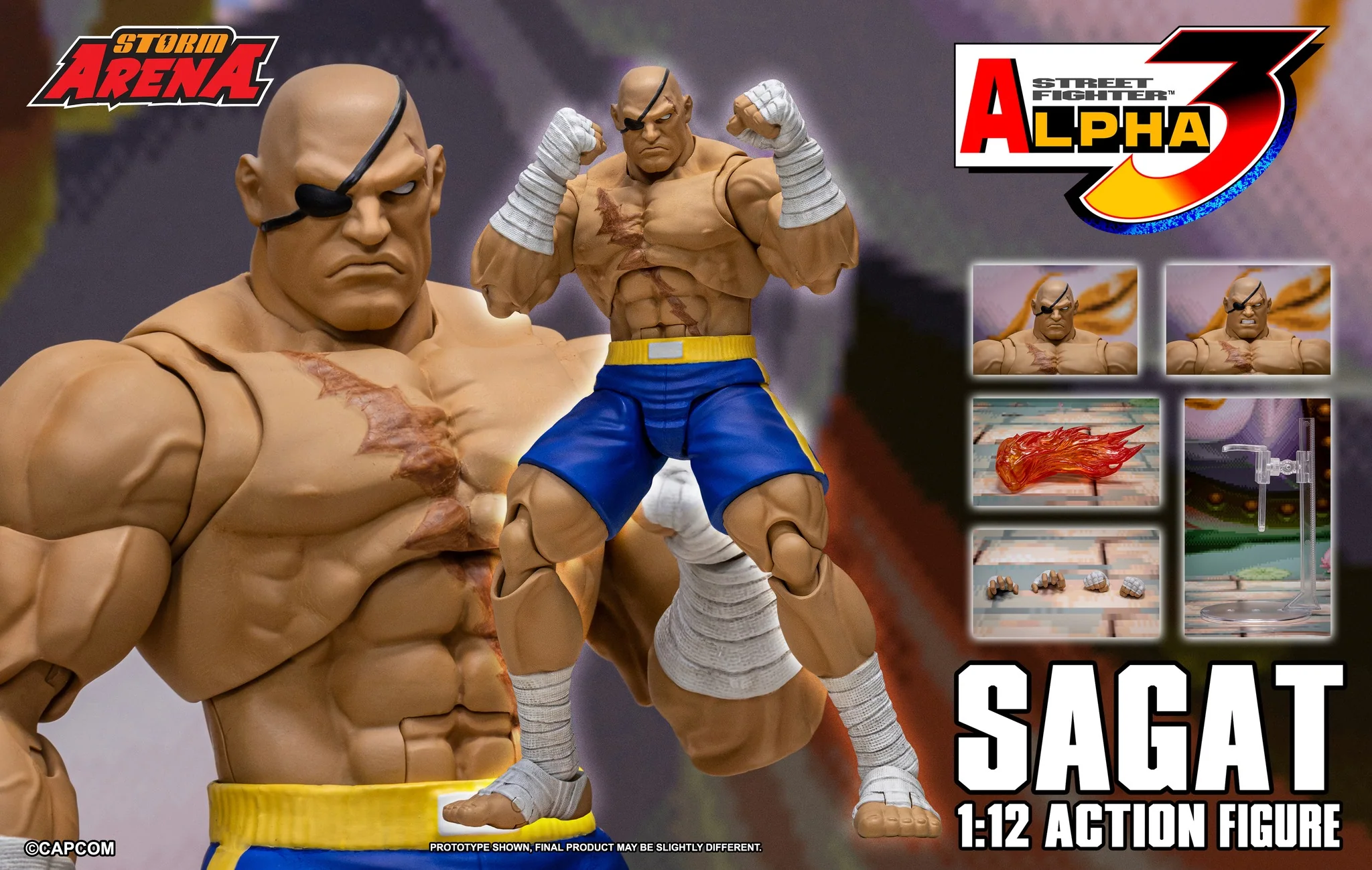 Storm Arena: Street Fighter Alpha 3 - Sagat 1/12 Scale Figure EXCLUSIVE - Image 25