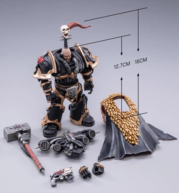 Warhammer 40K Black Legion Chaos Lord Khalos the Ravager 1/18 Scale Figure - Image 6