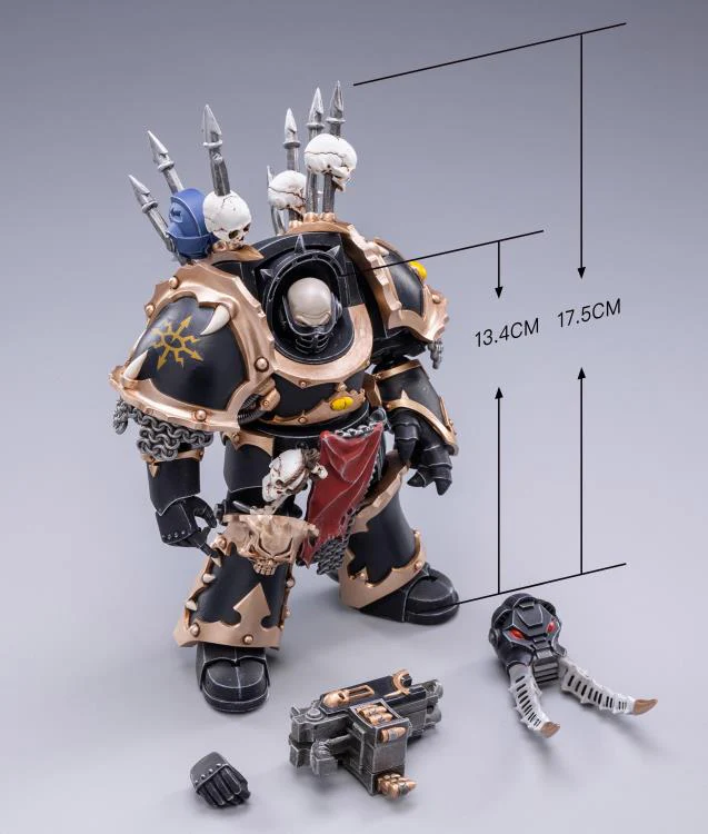 Warhammer 40K Black Legion Chaos Terminator Brother Bathalorr 1/18 Scale Figure - Image 5