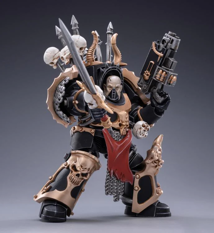 Warhammer 40K Black Legion Chaos Terminator Brother Gnarl 1/18 Scale Figure - Image 2