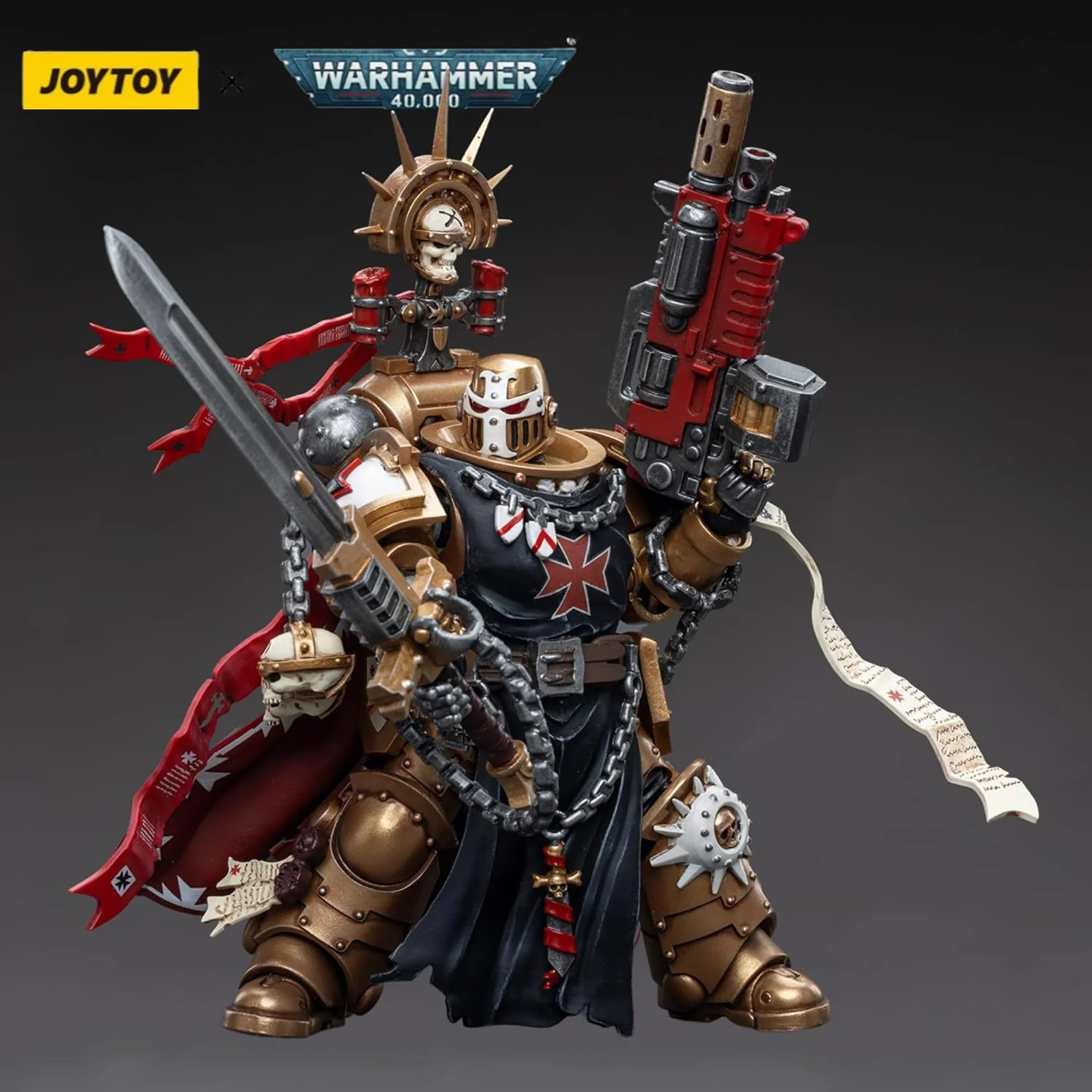 Warhammer 40K Black Templars High Marshal Helbrecht 1/18 Scale Figure - Image 2