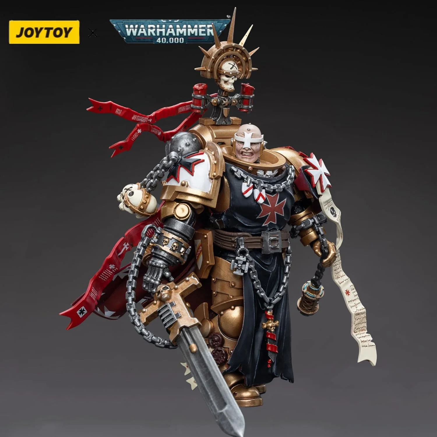 Warhammer 40K Black Templars High Marshal Helbrecht 1/18 Scale Figure - Image 3