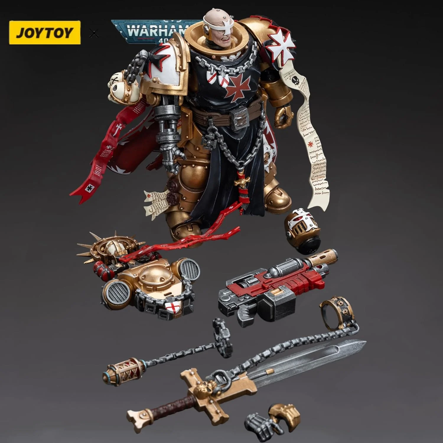 Warhammer 40K Black Templars High Marshal Helbrecht 1/18 Scale Figure - Image 4