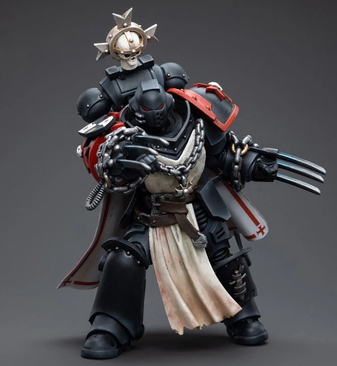 Warhammer 40K Black Templars Primaris Sword Brethren Alberic 1/18 Scale Figure - Image 5