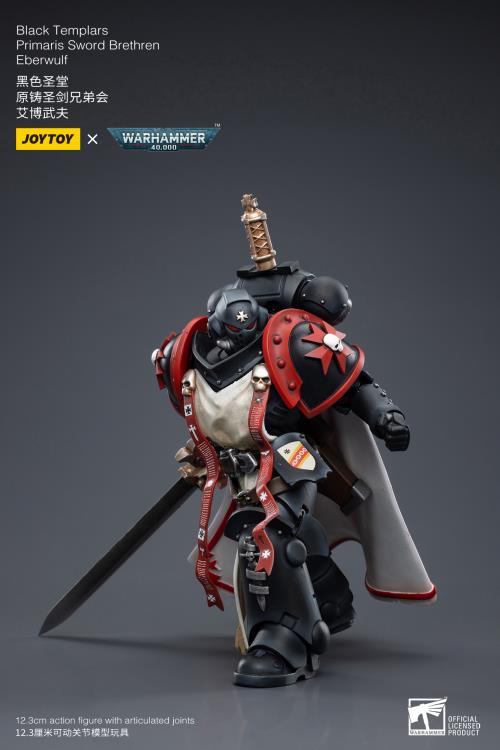 Warhammer 40K Black Templars Primaris Sword Brethren Eberwulf 1/18 Scale Figure - Image 5