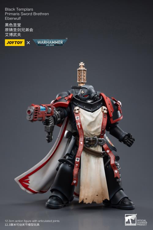 Warhammer 40K Black Templars Primaris Sword Brethren Eberwulf 1/18 Scale Figure - Image 7