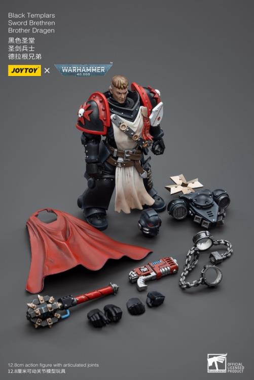 Warhammer 40K Black Templars Sword Brethren Brother Dragen 1/18 Scale Figure - Image 8