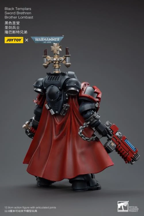 Warhammer 40K Black Templars Sword Brethren Brother Lombast 1/18 Scale Figure - Image 4