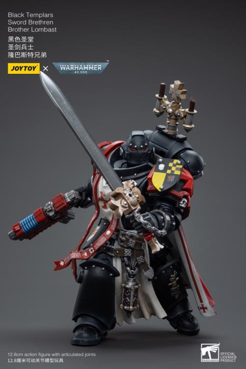 Warhammer 40K Black Templars Sword Brethren Brother Lombast 1/18 Scale Figure - Image 5