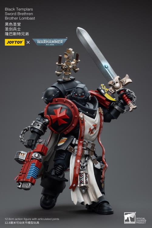Warhammer 40K Black Templars Sword Brethren Brother Lombast 1/18 Scale Figure - Image 6