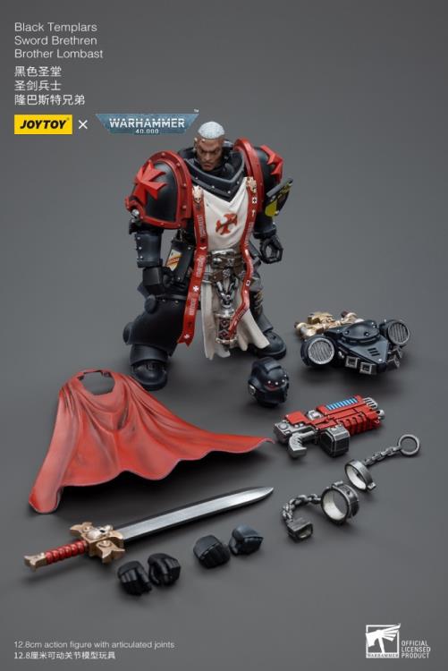 Warhammer 40K Black Templars Sword Brethren Brother Lombast 1/18 Scale Figure - Image 7