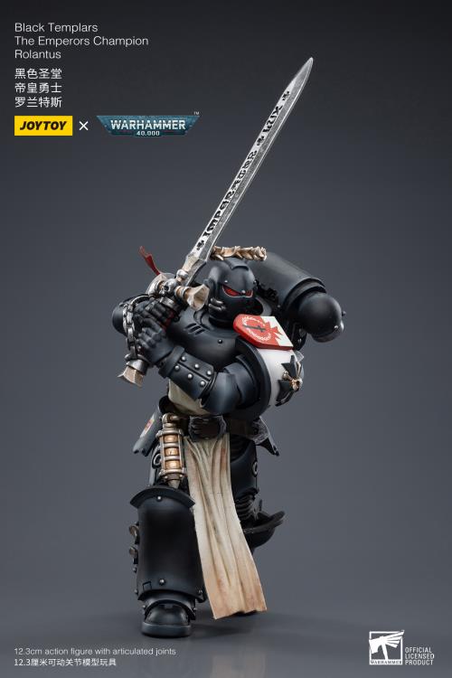 Warhammer 40K Black Templars The Emperor's Champion Rolantus 1/18 Scale Figure - Image 5