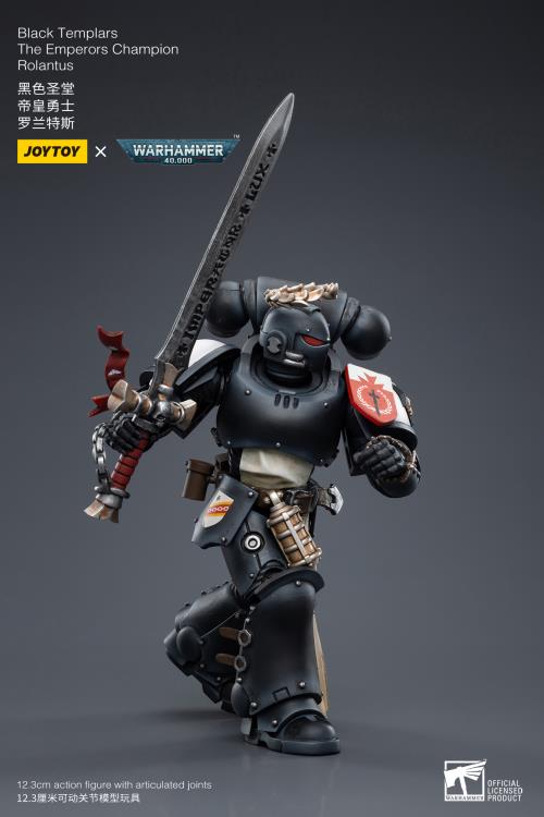 Warhammer 40K Black Templars The Emperor's Champion Rolantus 1/18 Scale Figure - Image 8