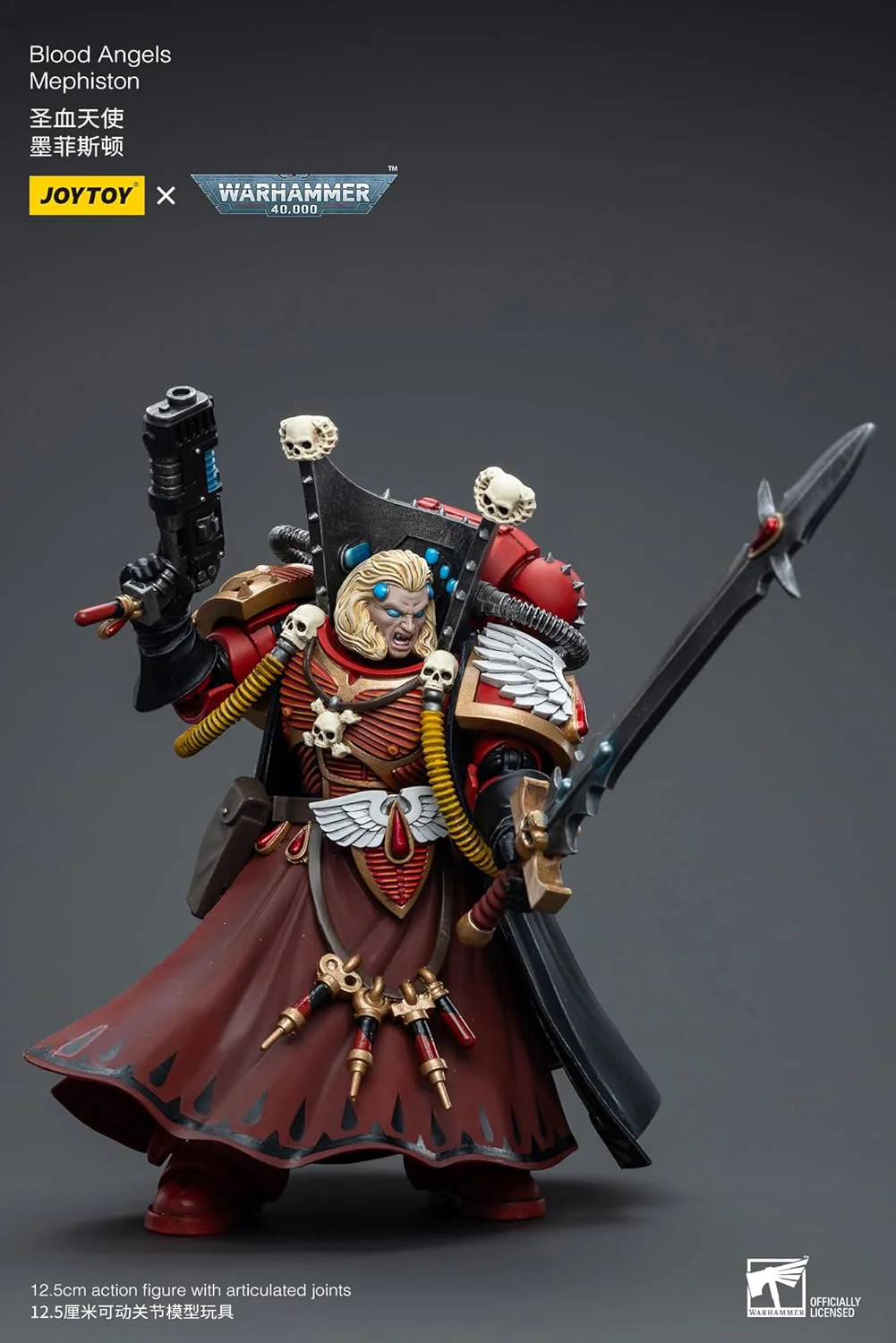 Warhammer 40k Blood Angels Mephiston 1/18 Scale Figure - Image 8