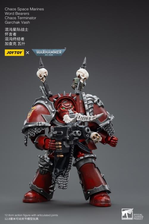 Warhammer 40k Chaos Space Marines Word Bearers Chaos Terminator Garchak Vash 1/18 Scale Figure - Image 6