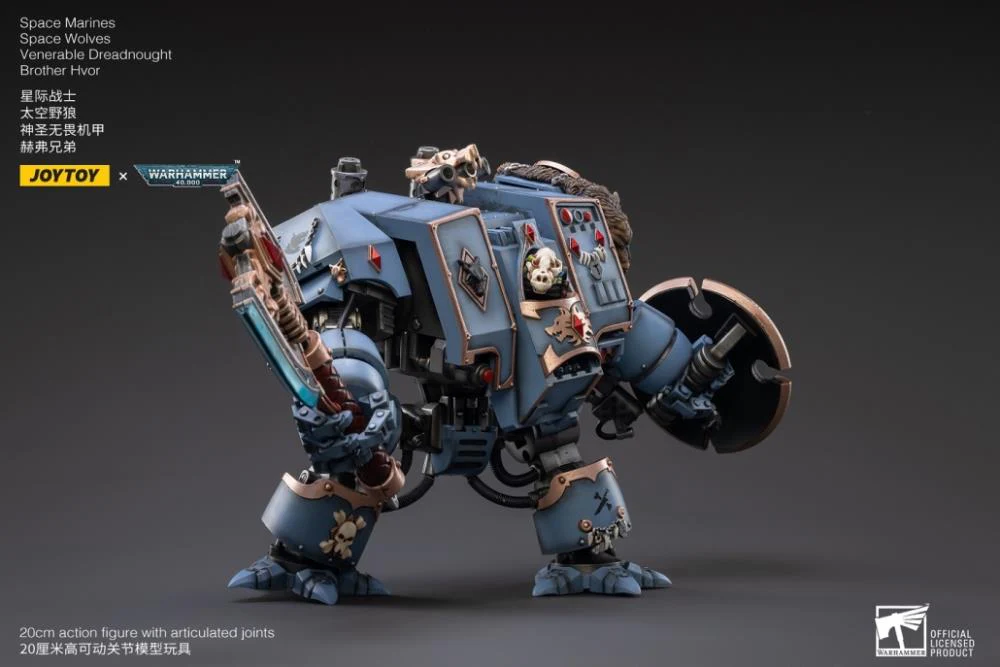 Warhammer 40K Space Marines Space Wolves Venerable Dreadnought Brother Hvor 1/18 Scale Figure - Image 6