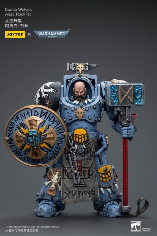 Warhammer 40K Space Wolves Arjac Rockfist 1/18 Scale Figure - Image 10