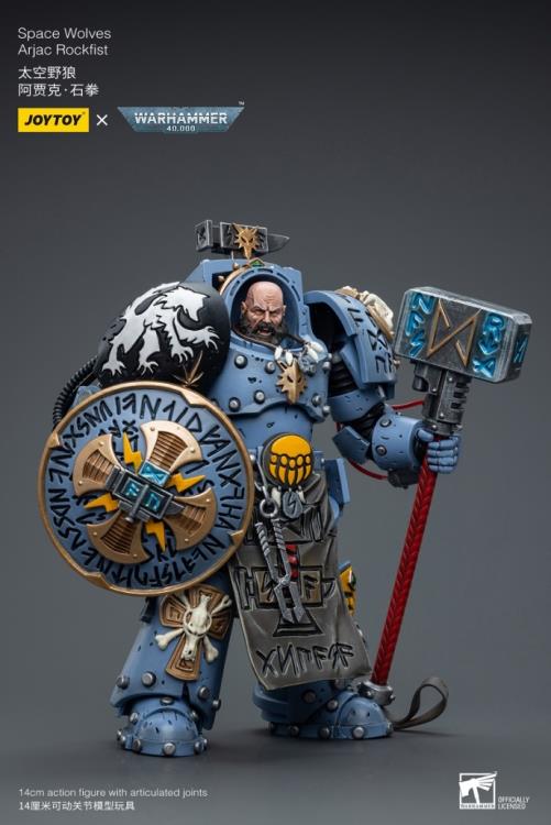 Warhammer 40K Space Wolves Arjac Rockfist 1/18 Scale Figure - Image 11