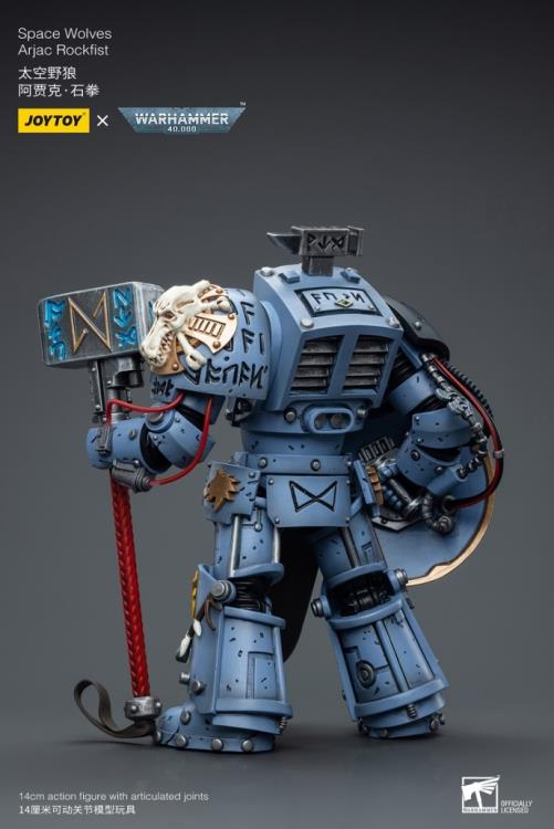 Warhammer 40K Space Wolves Arjac Rockfist 1/18 Scale Figure - Image 9