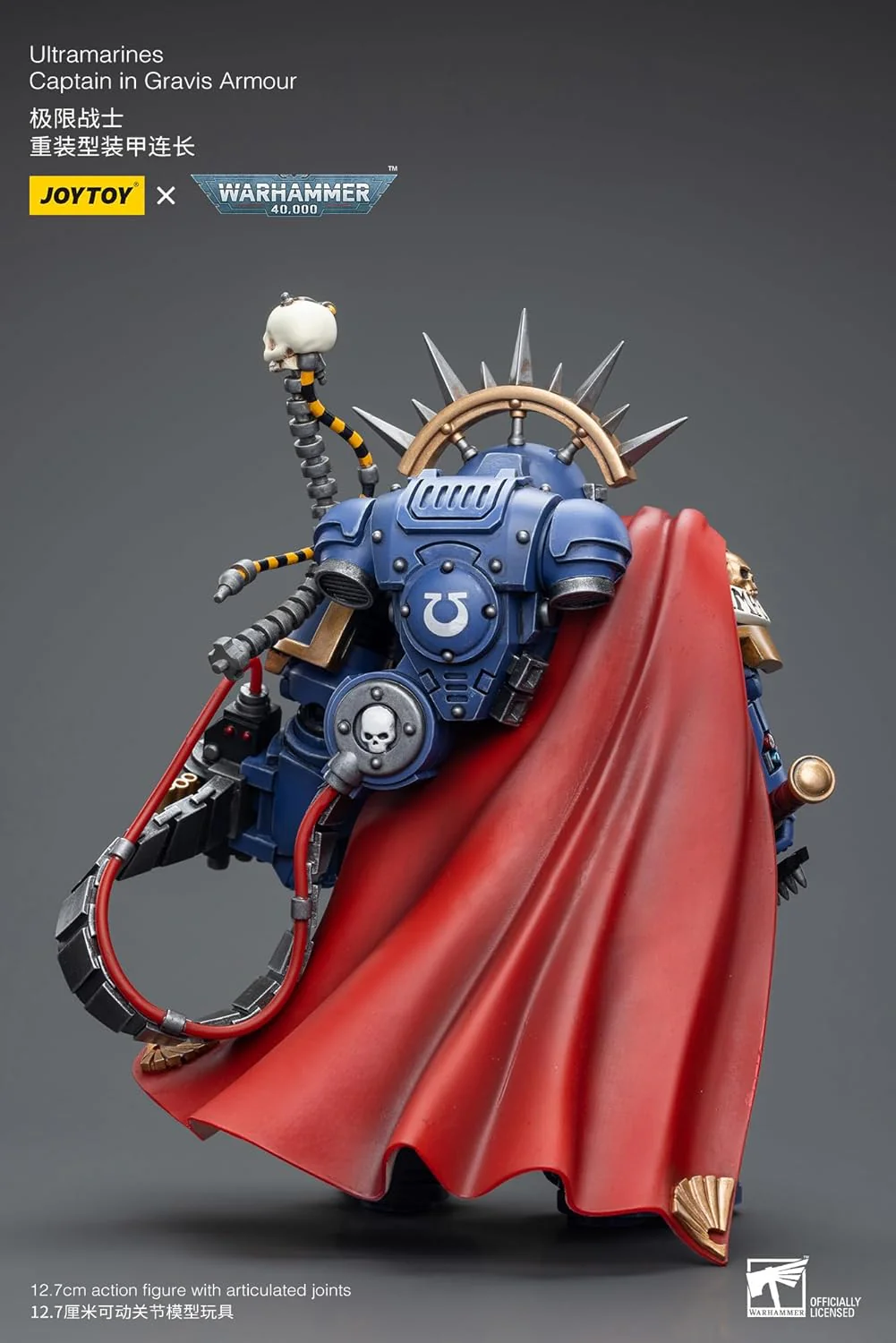 Warhammer 40k Ultramarines Captain in Gravis Armour 1/18 Scale Action Figure - Image 7