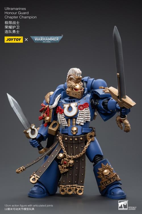 Warhammer 40K Ultramarines Honor Guard Chapter Champion 1/18 Scale Figure - Image 3