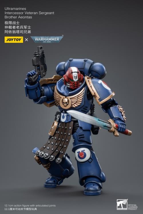 Warhammer 40k Ultramarines Intercessor Veteran Sergeant Brother Aeontas 1/18 Scale Figure - Image 6