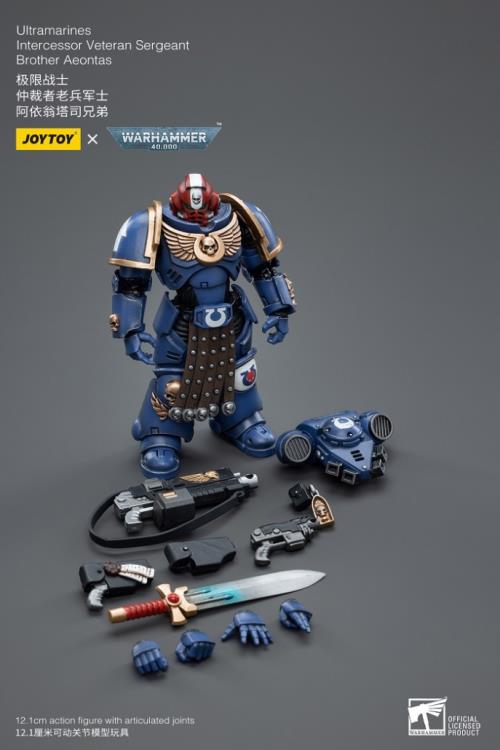 Warhammer 40k Ultramarines Intercessor Veteran Sergeant Brother Aeontas 1/18 Scale Figure - Image 8