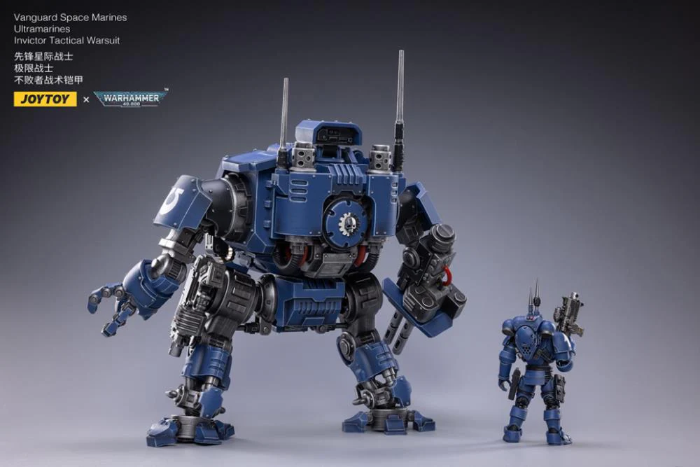 Warhammer 40K Ultramarines Invictor Tactical Warsuit 1/18 Scale Mecha Figure Set - Image 4