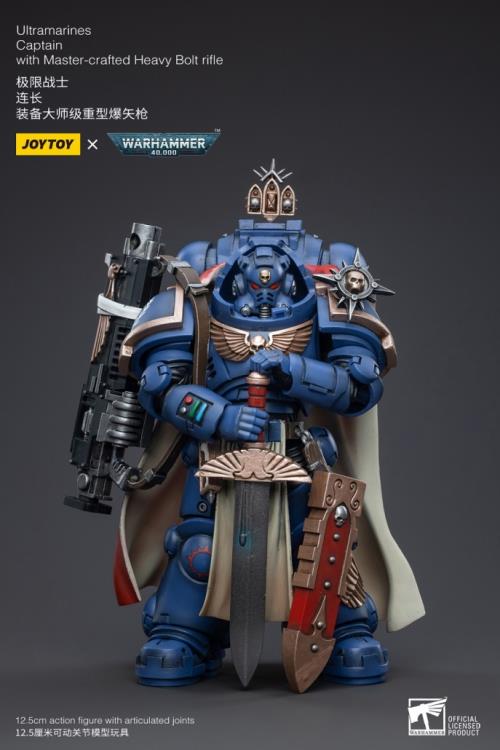 Warhammer 40K Ultramarines Primaris Captain Ptolias Corvor  1/18 Scale Figure - Image 3