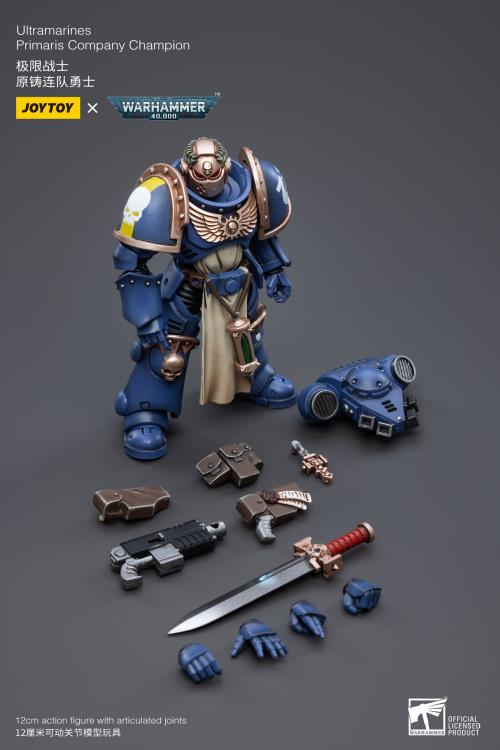 Warhammer 40K Ultramarines Primaris Company Champion 1/18 Scale Figure - Image 8
