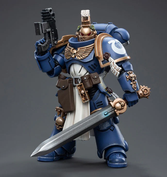 Warhammer 40K Ultramarines Primaris Company Champion Brother Parnaeus 1/18 Scale Figure - Image 2