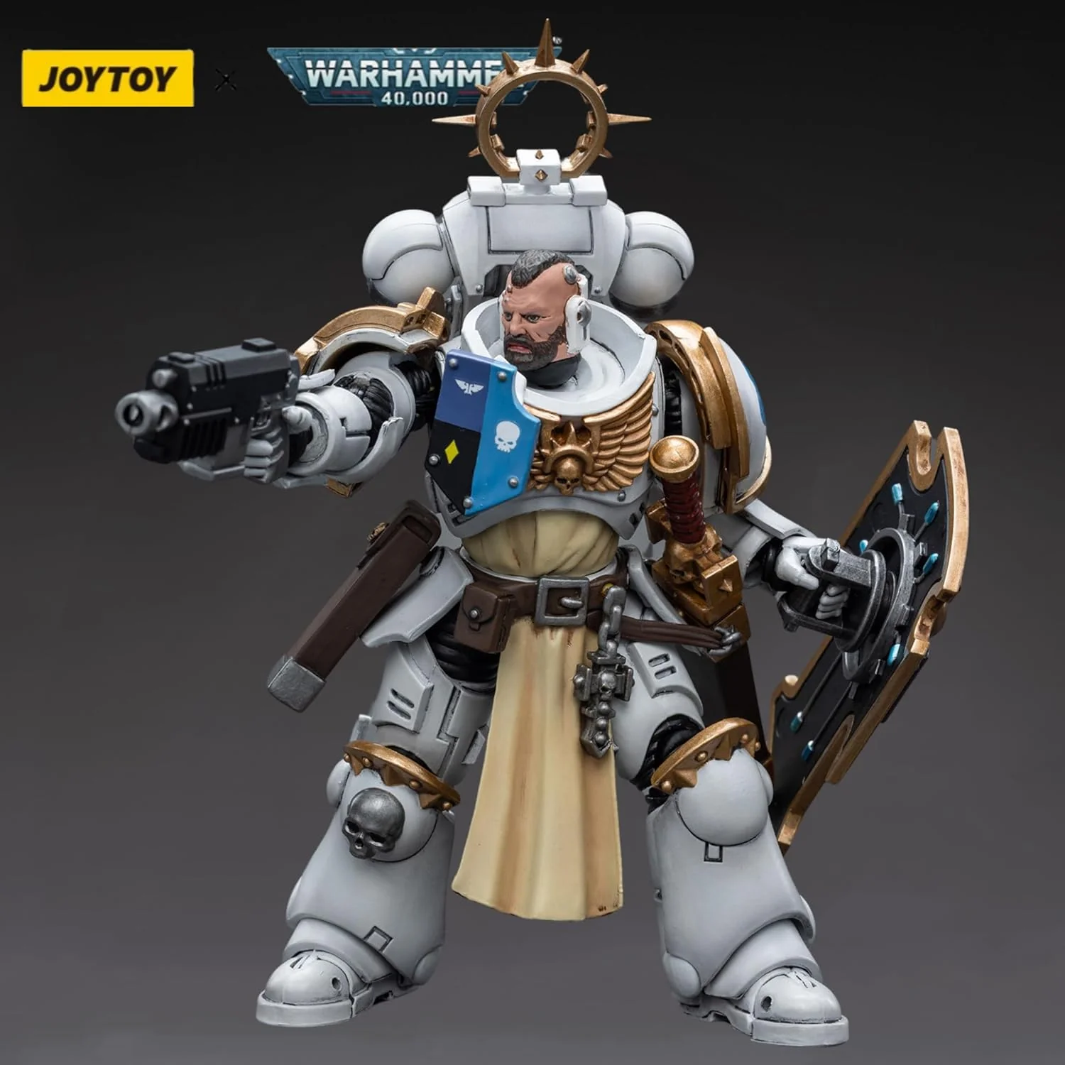 Warhammer 40K Ultramarines White Consuls Bladeguard Veteran 1/18 Scale Action Figure - Image 3