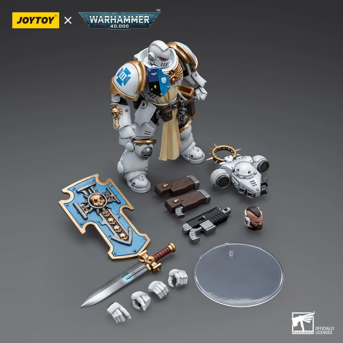 Warhammer 40K Ultramarines White Consuls Bladeguard Veteran 1/18 Scale Action Figure - Image 4