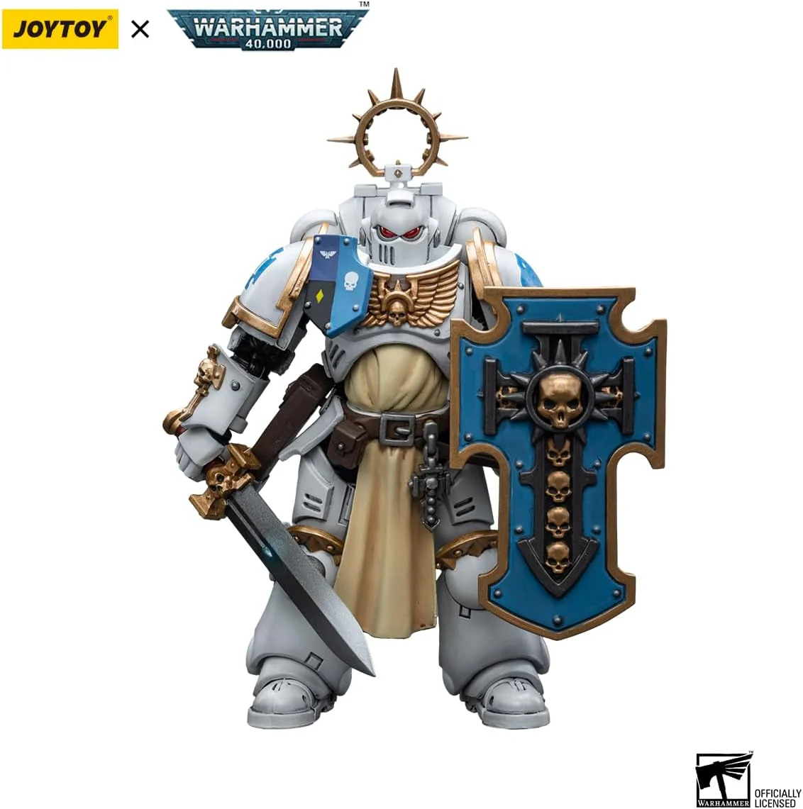 Warhammer 40K Ultramarines White Consuls Bladeguard Veteran 1/18 Scale Action Figure - Image 5