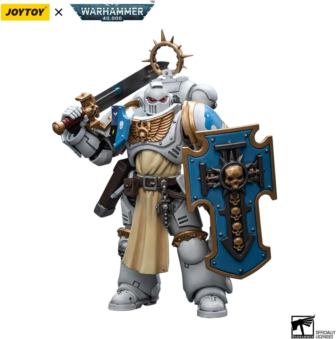 Warhammer 40K Ultramarines White Consuls Bladeguard Veteran 1/18 Scale Action Figure - Image 7